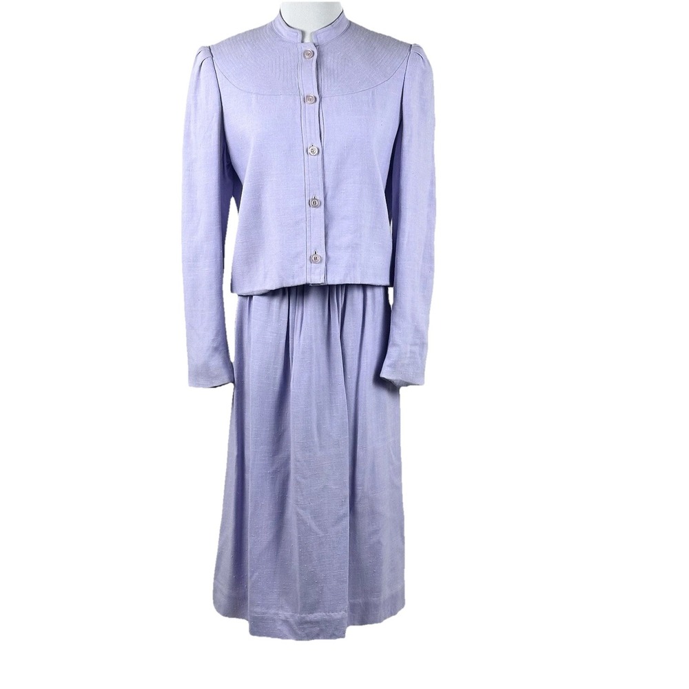 2/$30 Diane Von Furstenberg‎ Suit Vintage Size Lavender Lined Business Suit 2pc